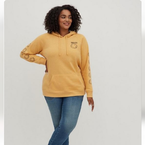 Hoodie - Cozy Fleece Nirvana Smile - Picture 2 of 5